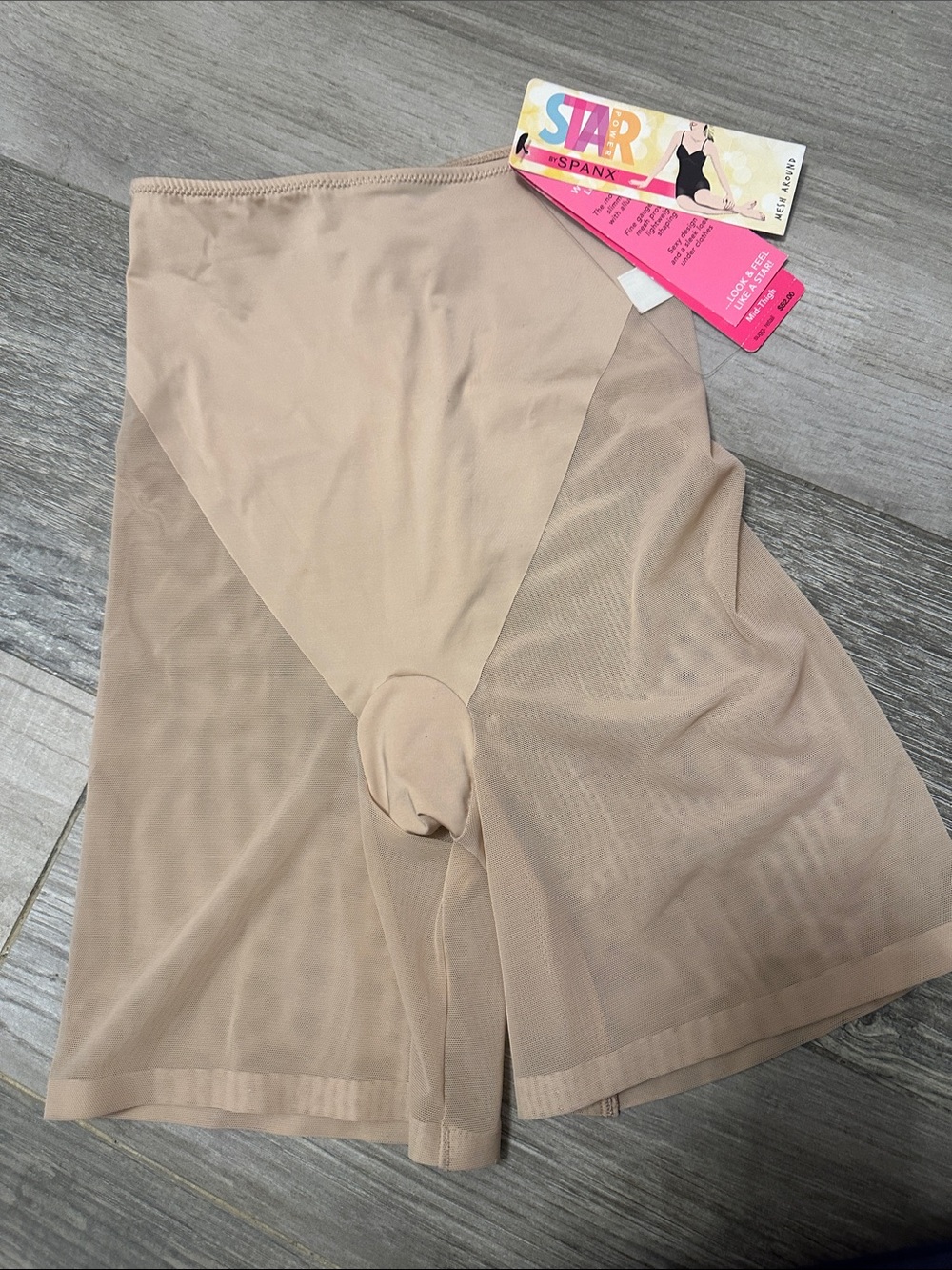 SPANX Mid-Thigh Shapewear Shorts in Natural Glam (Beige)